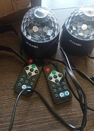 2ш rgb світлодіодні обертові кулі з пультом ду