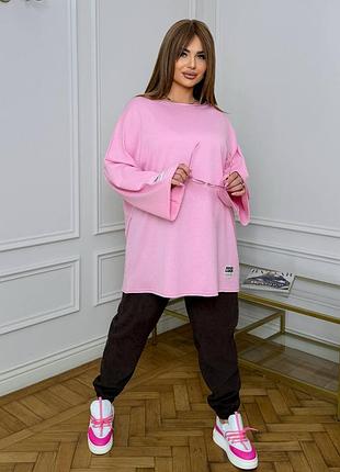 Женский базовый лонгслив оверсайз 🩷