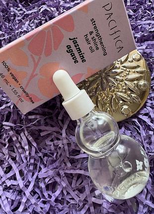 Роскошное масло с для блеска , устраняет пушение и сухость pacifica jasmine agave strength + shine hair oil, 46ml
