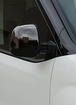 Накладки на зеркала черный хром (2 шт., пластик) для opel combo 2012-2018 гг