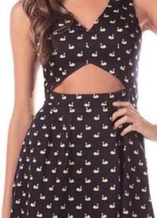 Платье лебеди хлопок topshop