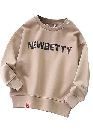 Свитшот на мальчика new betty арт. 7162 110 см бежевый