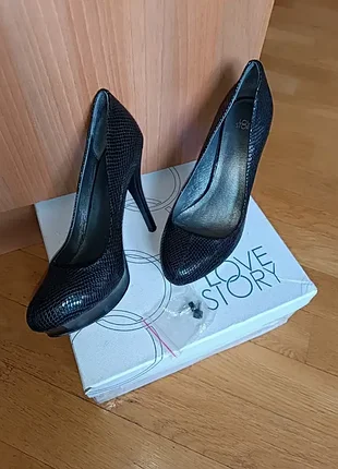 Туфли-лодочки love story 36 р., шпилька 11 см (snake skin edition)