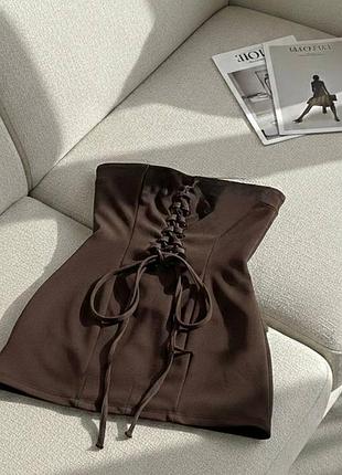 Сукня міні шоколад 3