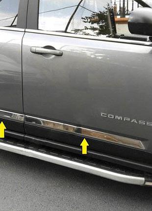 Дверной молдинг titiz нержавейка для jeep compass 2006-2016 гг