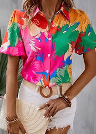 Крутая шифоновая рубашка блузка блуза сорочка shein xl