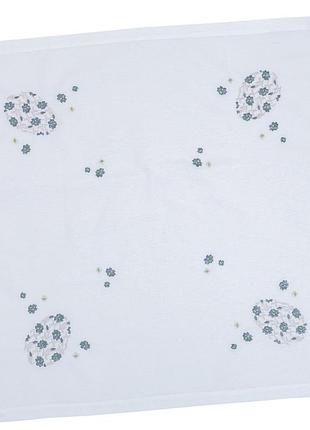 Скатертина вишивана великодня лляна skvv04l, 85x85, квадратна, великодній, вишивка, 100% льон