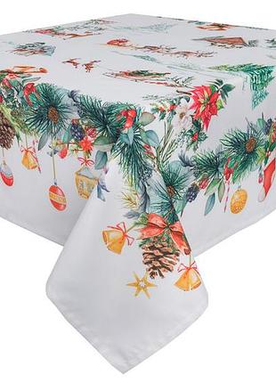 Скатерть с водоотталкивающим покрытием navidad106, 150x215, прямоугольная, новогодний, с водоотталкивающим покрытием, 100%