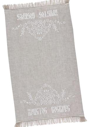 Рушничок у кошик великодній rkvv014, 38x70, прямокутна, великодній, вишивка, 100% льон