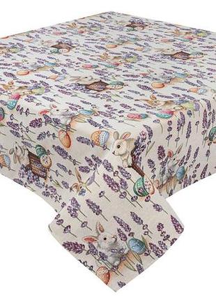 Скатерть гобеленовая eden1018b limaso, 137x200, прямоугольная, пасхальный, без люрекса, 75% полиэстер, 22% хлопок, 3% акрил,