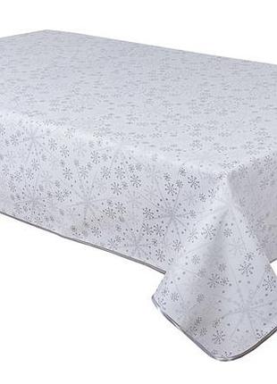 Cкатертина двостороння з тефлоновим покриттям fst80-eden023, 140x140, квадратна, новорічний, з тефлоновим покриттям та срібним