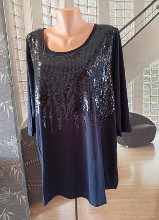 Натуральний нарядний лонгслів ulla popken батал