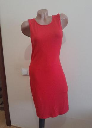 Платье рубчик миди s-m
