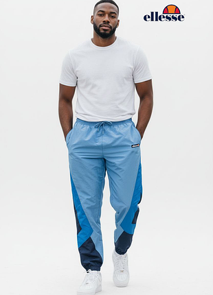 Оригинальные нейлоновые мужские  спортивные штаны ellesse размер xl джогеры винтажные широкие спортивки элис елис синие ,1