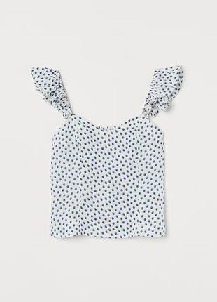 Льняной топ в горошек от h&amp;m, 100% лён
