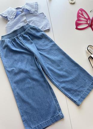 Джинсові кюлоти широкі