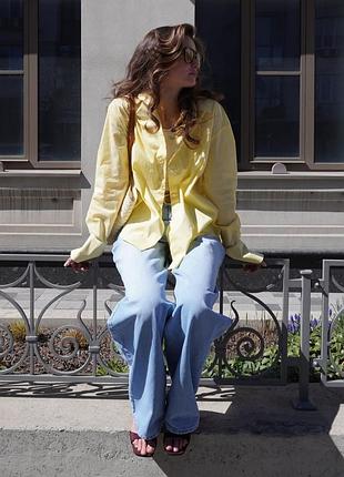 Жовта хлопкова сорочка