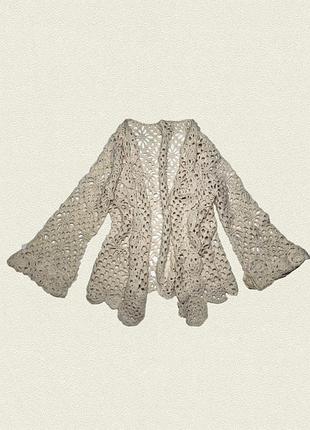 Ажурний в’язаний кардиган у стилі boho 🤍🧶