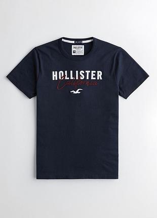 Чоловіча футболка розміру хs-s в синьому кольорі бренду hollister