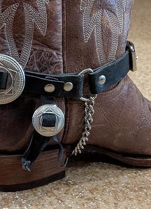 Шкіряні ремінці на ковбойське взуття boot straps
