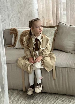 Стильний тренч пальто для дівчинки 2