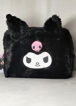 Дитяча косметичка чорна kuromi.