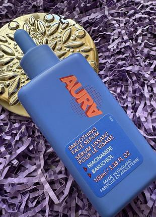 Инновационная разглаживающая сыворотка с бакучиолом и ниацинамидом aura