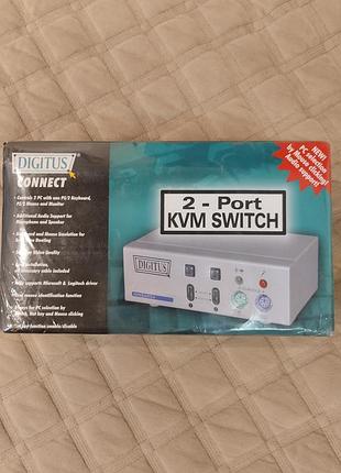 Двухпортовый kvm-переключатель марки digitus