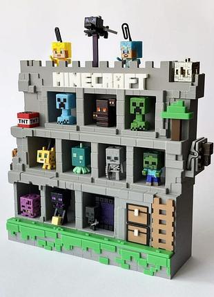 Стенд minecraft для фігурок kinder joy | підставка для колекції майнкрафт