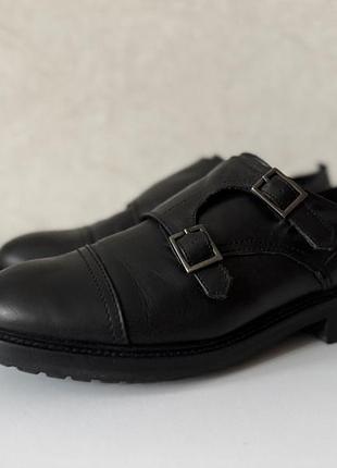 Чоловічі шкіряні туфлі navyboot 40 розмір монки оксфорди дерби