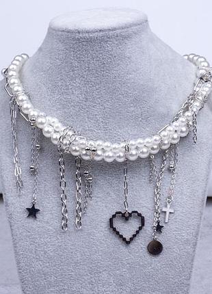 Кольє намисто жіноче з підвісками