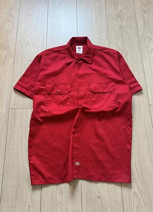 Червона базова сорочка/рубашка dickies m-l