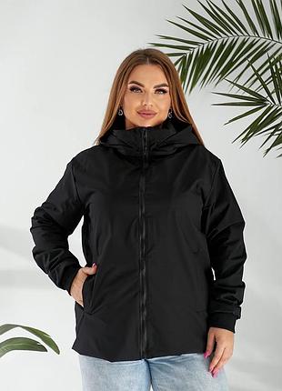 Женская водостойкая ветровка на подкладке с капюшоном