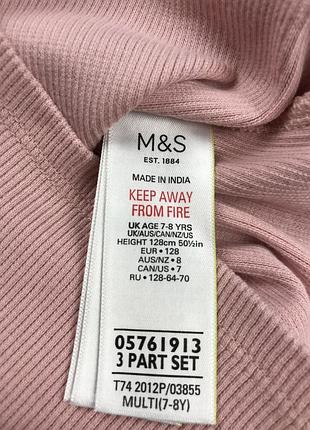 Рожева майка в рубчик 7-8 років 4