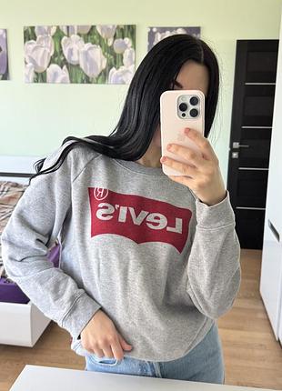 Світшот levi’s сірий світшот levi’s