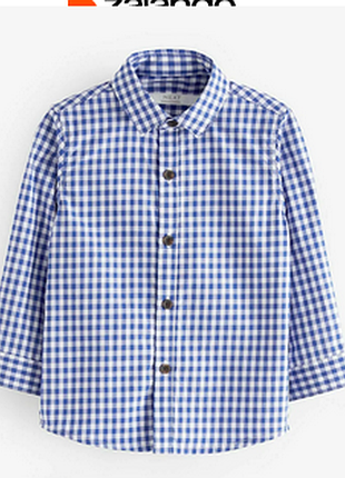 Нова сорочка в клітинку від next на 9-12 міс