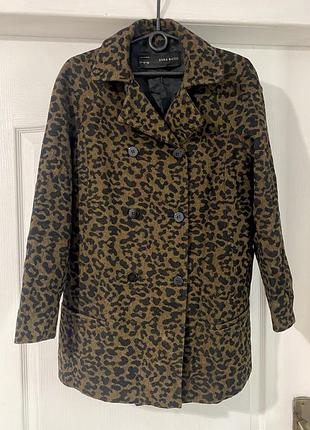 Стильний подовжений піджак-жакет zara,з леопардовим прінтом.  розмір 36/s/44  38/m/46
