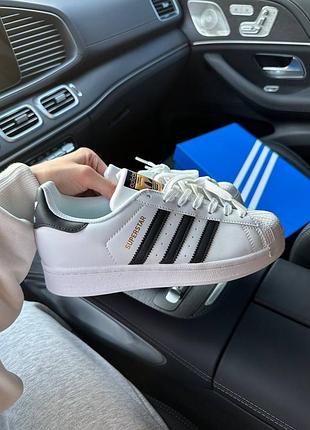 Adidas superstar 2w white / black premium