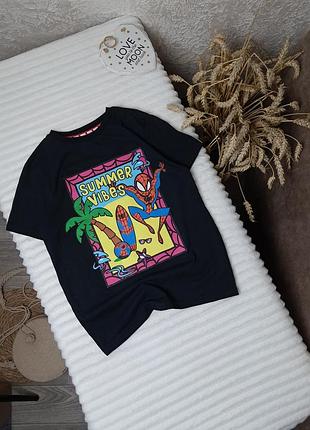 Коттоновая футболка паук от marvel george 7-8 лет (122-128)