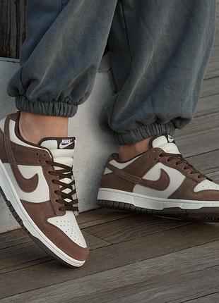 Кроссовки nike sb dunk brown suede