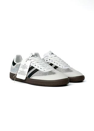 Кроссовки adidas samba | light grey swarovski