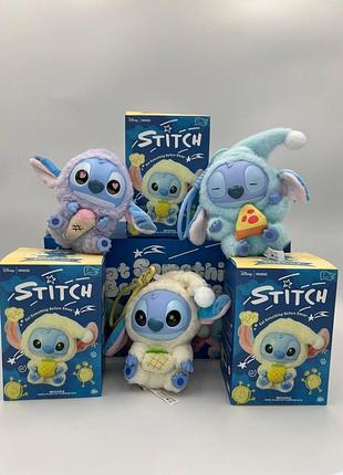 Коллекционные мягкие игрушки-брелоки labubu стель (stitch), которые продаются как "сюрприз в коробке" (blind box).