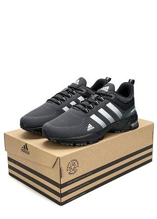 Мужские кроссовки adidas marathon dark grey white