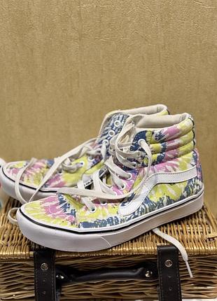Кеди кросівки vans sk8 hi comfycush тайдай ванс скейт шузи 38 розмір