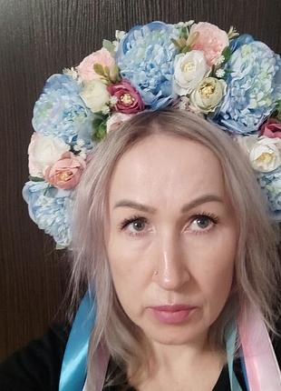 Большой венок с лентами
