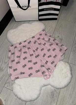 Primark піжамні, домашні шорти, шорти hello kitty, хелоу кіті, рожеві шорти, прімарк піжамні шорти, піжами, одяг для дому, бавовняні шорти