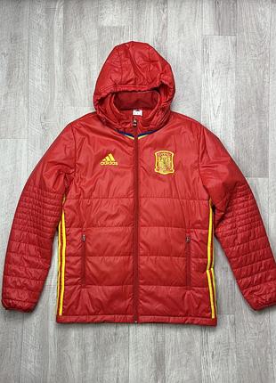 Куртка adidas spain anthen размер м оригинал мужская спортивная красная адидас футбольная
