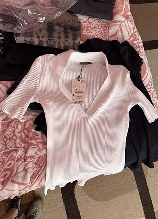 Поло біле zara