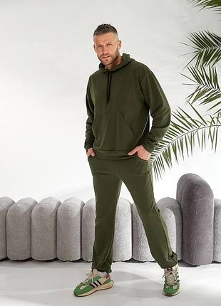 Мужской спортивный костюм с худи, спортивный костюм