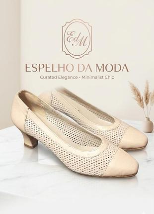 Женские туфли, новые, летние,натуральные,
стильные лодочки 
espelho da moda,испания,р.40 (на узкую ножку)